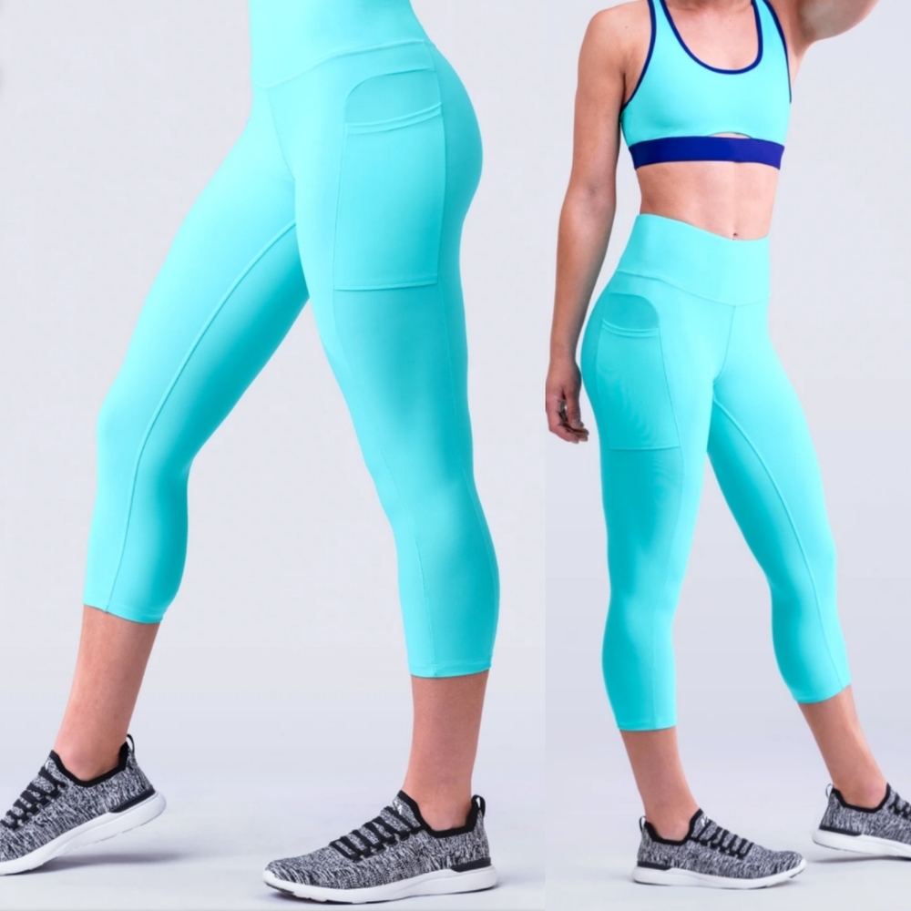 ENDVR Endeavor Mary Turquoise Pocket Crops Sz S